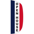 "OPEN HOUSE" 3' x 8' Stationary Message Flutter Flag